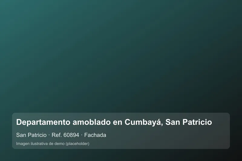 Departamento en arriendo en San Patricio