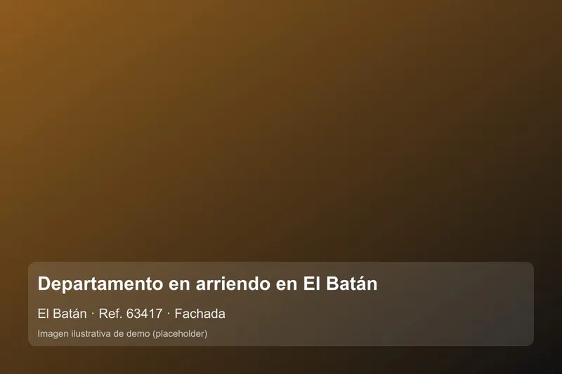 Departamento en arriendo en El Batán